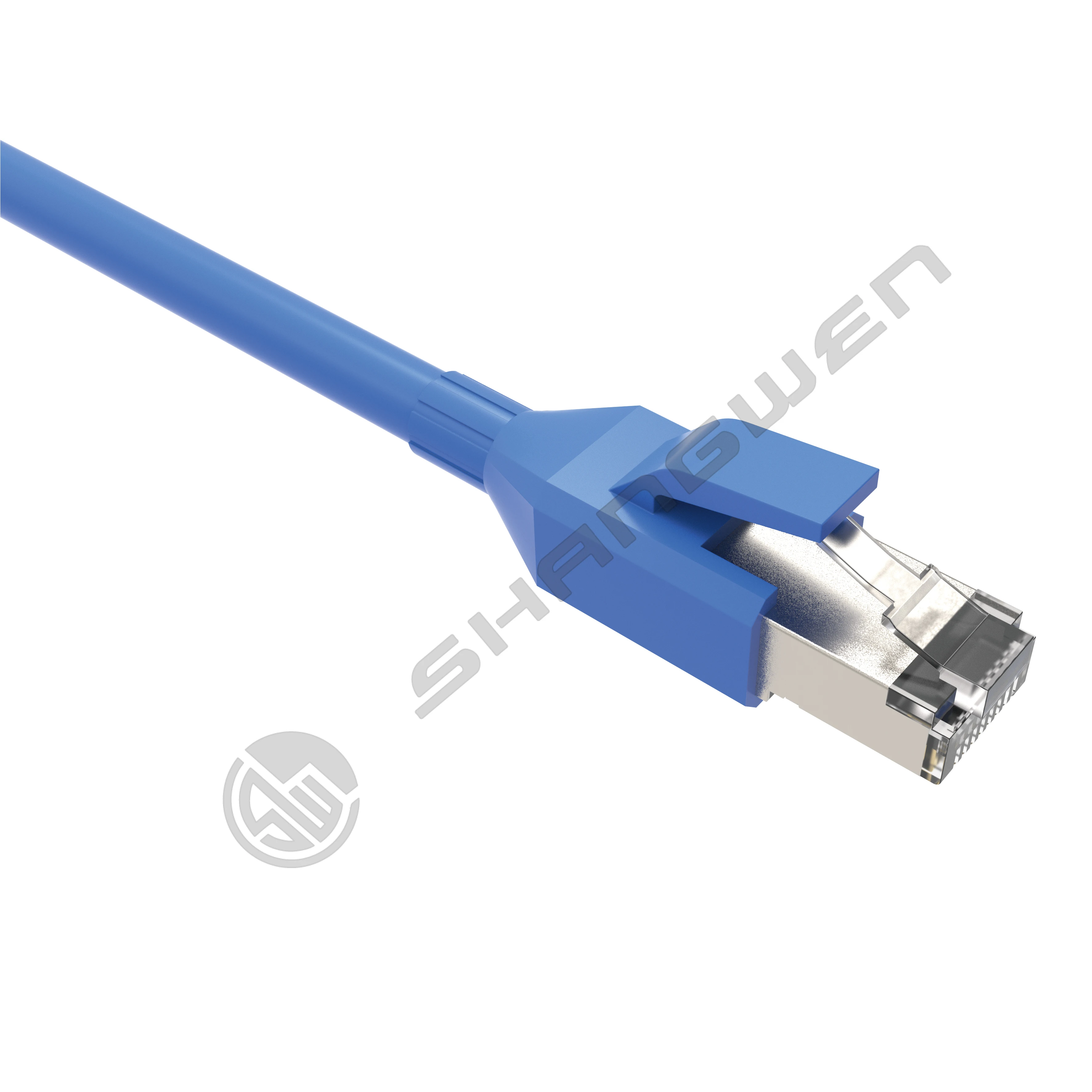 Blue Rj45 CAT6A 24AWG SFTP Soft Network Cable 100% Oxygen-Free Copper 4-Pair Multiple Copper Twist UL CE 305M Soft Cat6a Cable