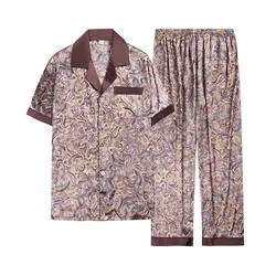 Manufacturer plus size men's sleepwear Casual 2pcs shorts homewear set  Breathable Summer pajamas for women