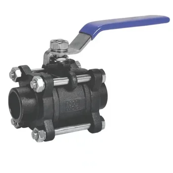 BSTV 3-Piece Stainless Steel Ball Valve - Carbon Steel Screwed Connections, ASME/DIN/JIS Standards