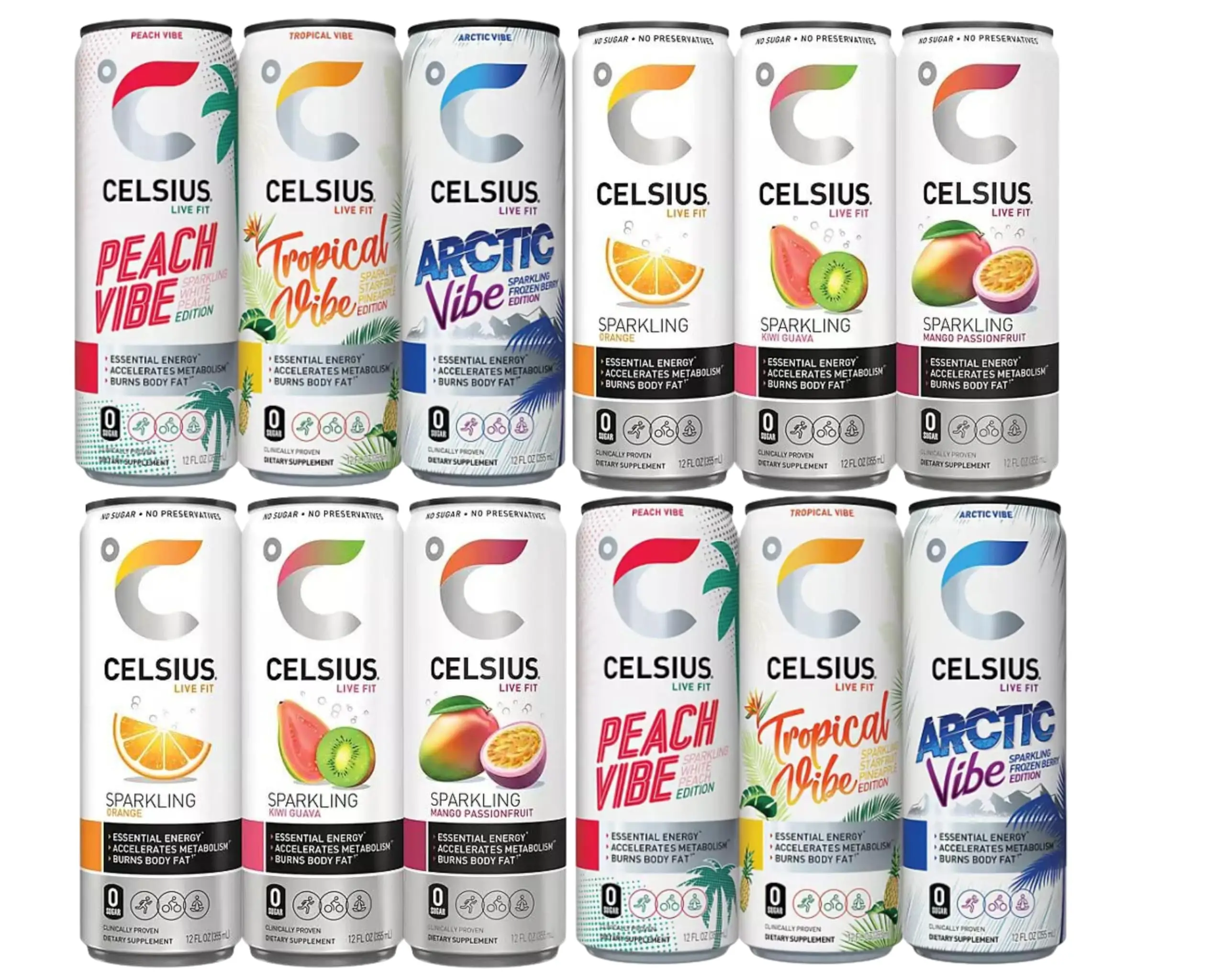 Celsius Assorted Flavors Official Variety Pack Functional Essential