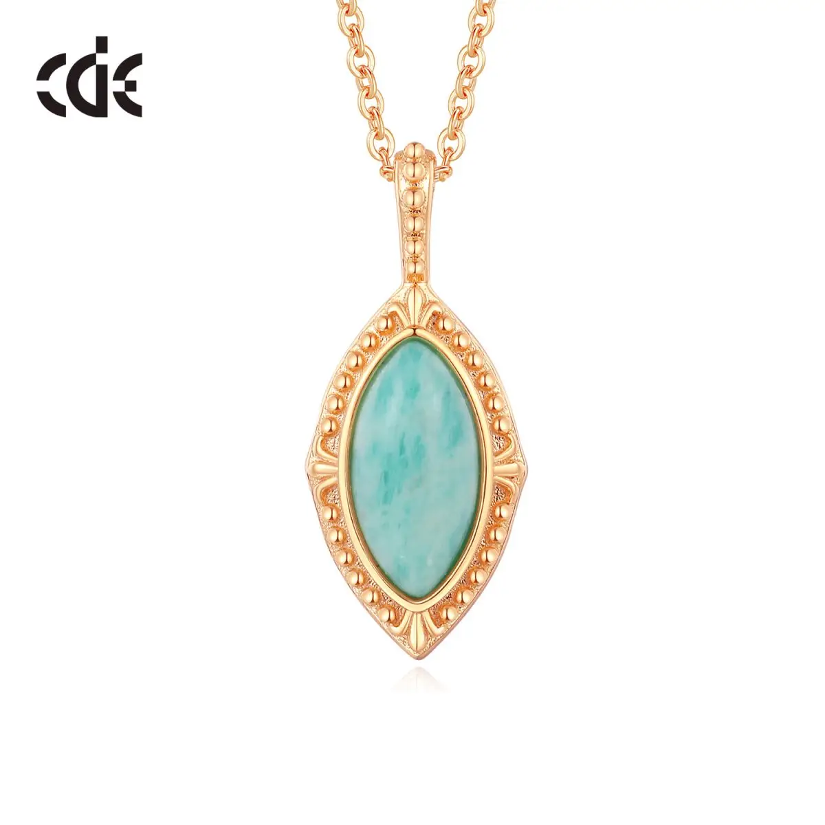 CDE YN1161 Fine 925 Sterling Silver Jewelry Opal Pendant Necklace Wholesale Rose Gold Plated Women Pendant Necklace