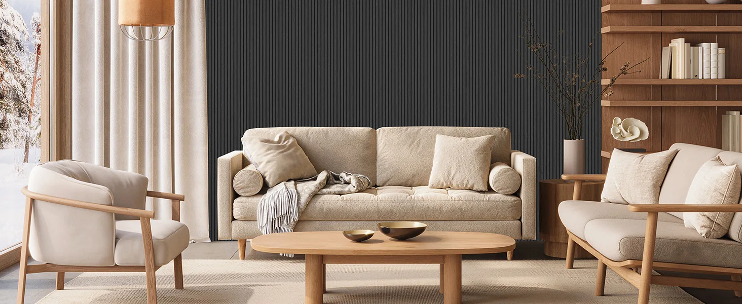 New Arrivals Modern Walnut Acoustic Slat MDF Panels 3D Fluted Soundproof Wall Panel for Home Hotels & Apartments factory