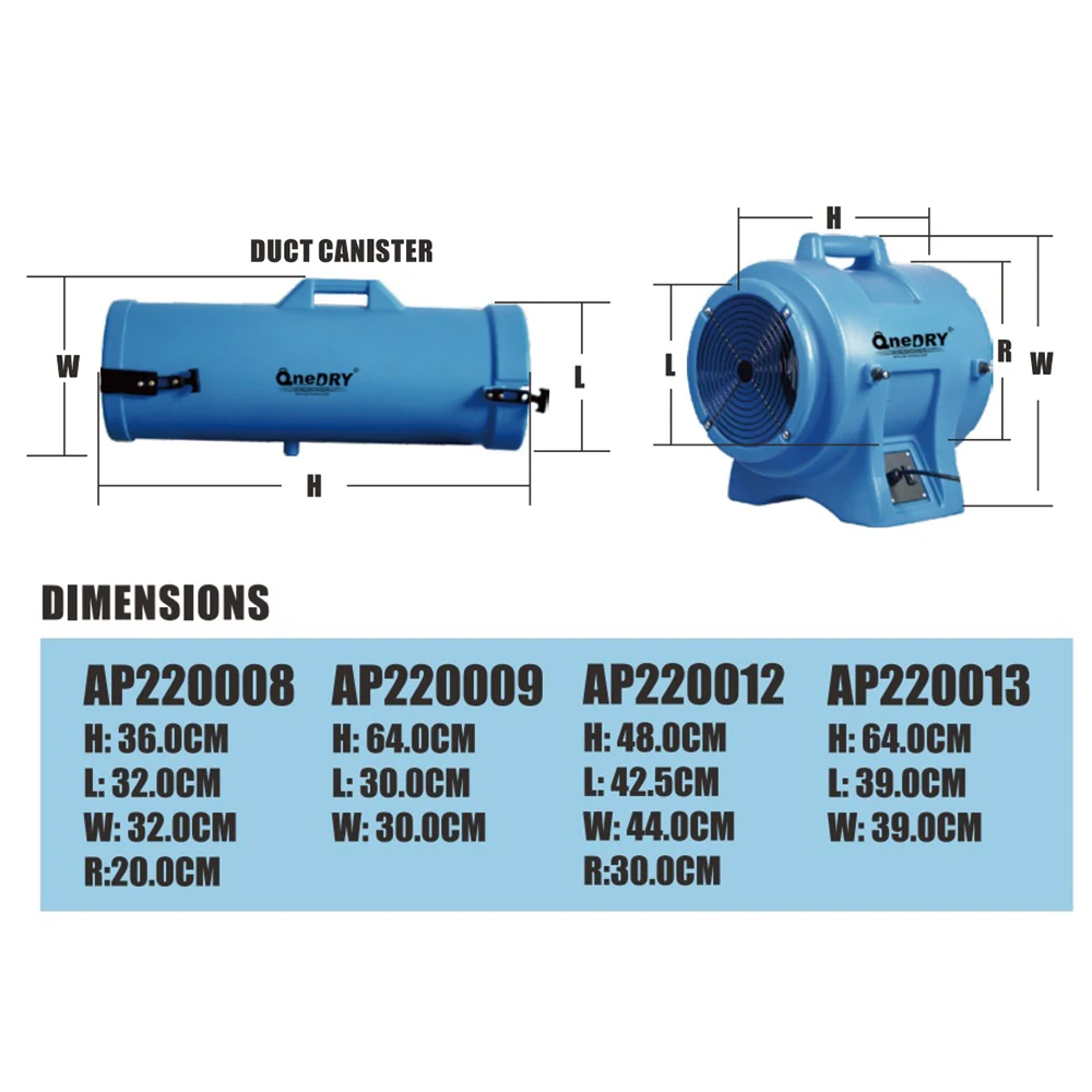 Axial Flow Fan, ONEDRY, Portable - detail 10