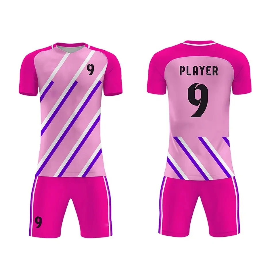 Custom Slim Fit Quick Drying Polyester Retro Soccer Wear Jersey Football Uniform Football Kits Full Set Soccer Kit 2023