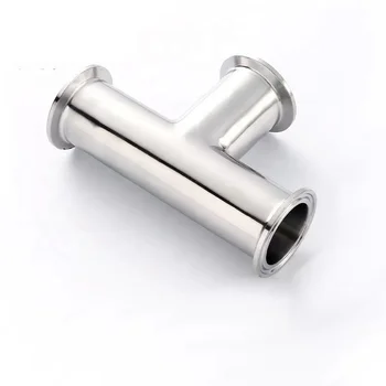 Stainless Steel Sanitary Clamped Tee, 304/316L, High-Quality, 3A/DIN Standards, 1/2"-6", Wenzhou Manufacture