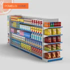Pomelohome Supermarket Display Rack Store Shelves Supermarket Shelves Blue Colour