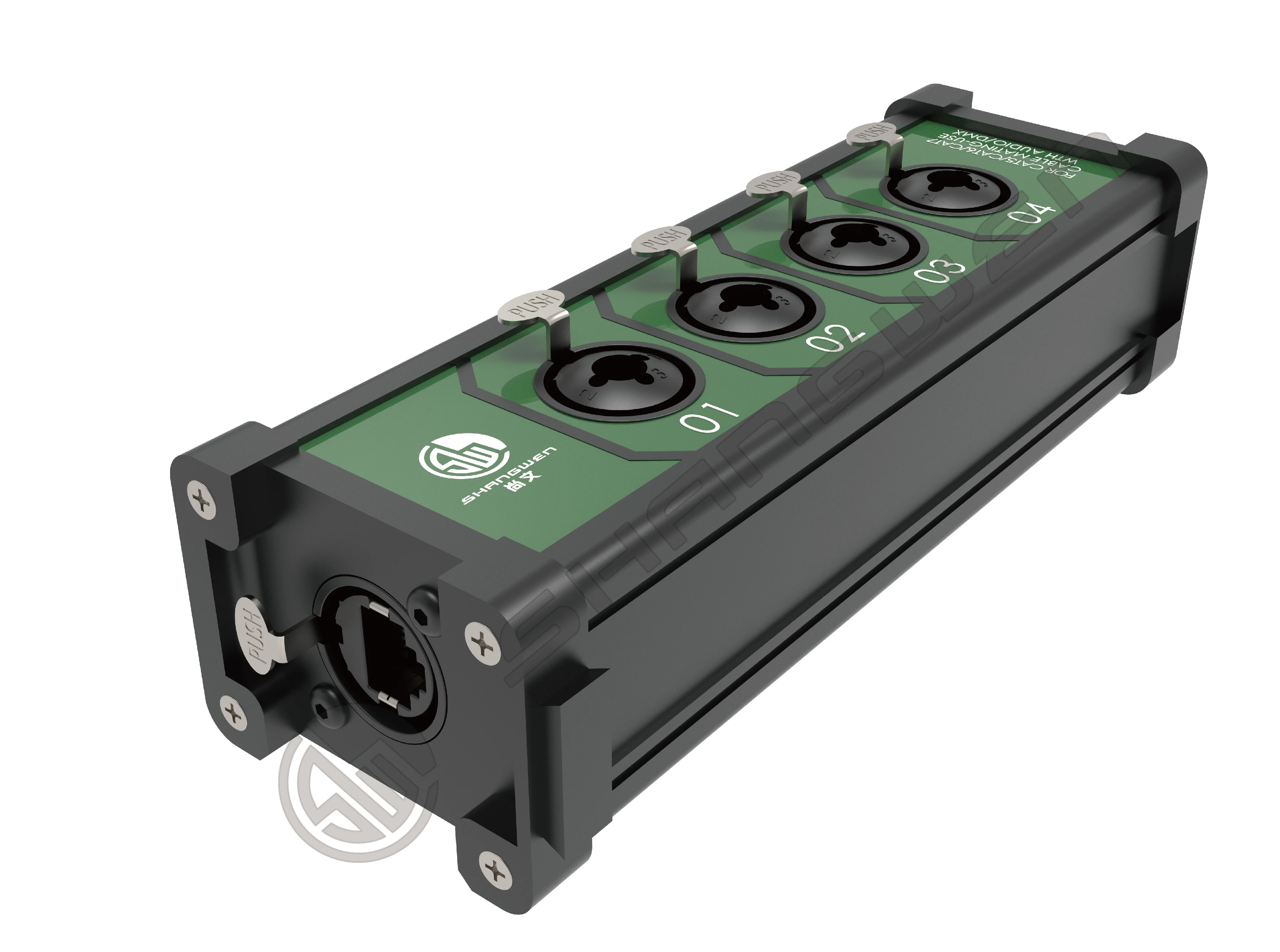 4-Channel XLR RJ45 Breakout Cable Cat 5/6/7/8 Ethernet for Stage Sound Lighting Recording Studio 3 Pin 4-Way Audio Connectors