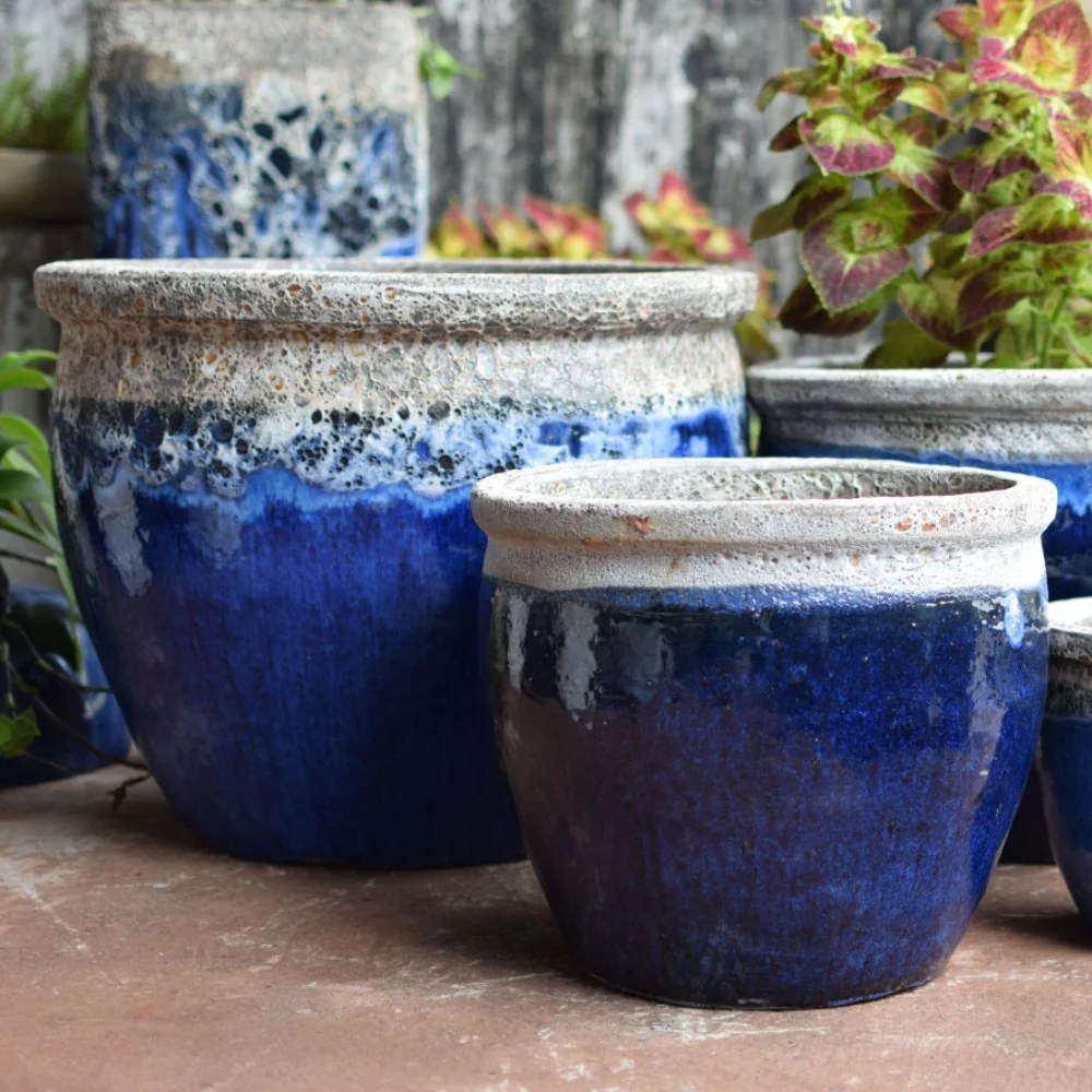 Vietnam Glazed Ceramic Pot Garden Outdoor Flower Atlantic Style Pottery