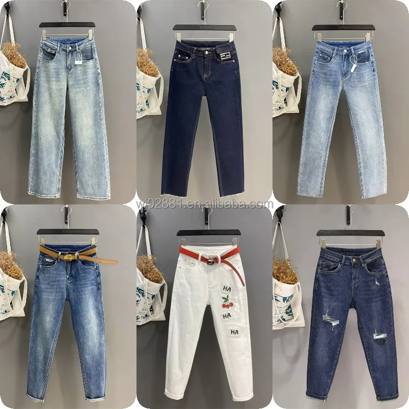 Custom Jeans Manufacturer Offers High Waist Women's Denim Pencil Women's Jeans Tight Fit