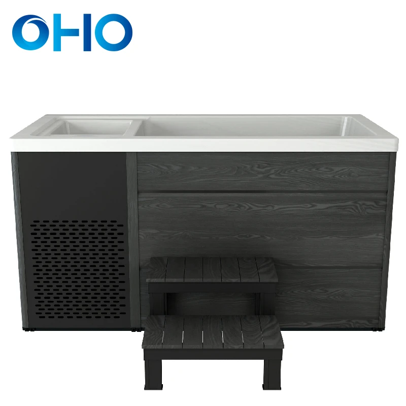 OHO Customized Logo Acrylic Cold Plunge Athlete Ice Bathtub Built In Ozonator and Chiller- OHO Customized Logo Acrylic Cold Plunge Athlete Ice Bathtub Built In Ozonator and Chiller-