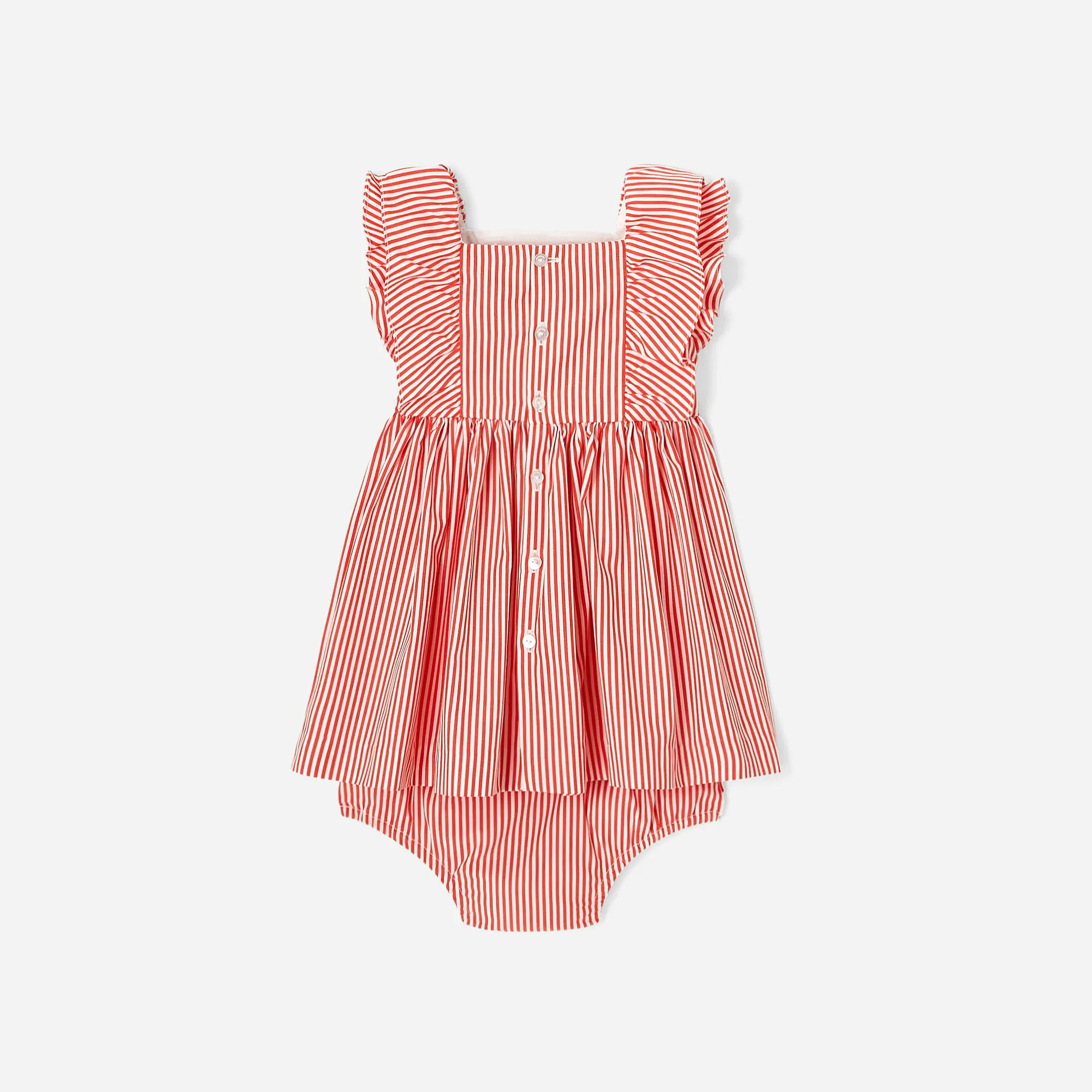 2022 Summer Baby Girls Dresses Casual Fashion striped ruffle dress for kids girl 3-10 Y