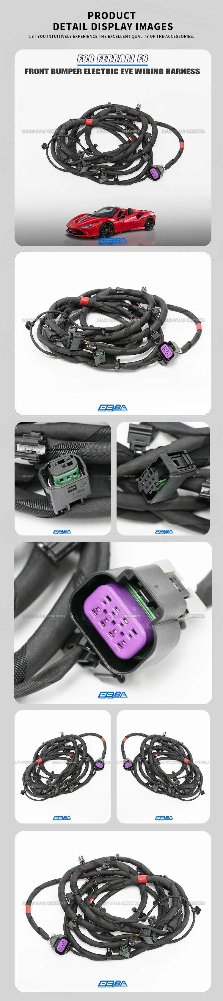 Copper Automotive Wiring Harness For Ferrari F8 Spider Tributo 000917381 Easy Installation High Performance Copper Wire Harness supplier