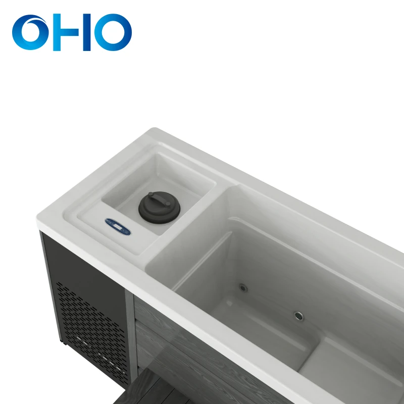 OHO Customized Logo Acrylic Cold Plunge Athlete Ice Bathtub Built In Ozonator and Chiller- OHO Customized Logo Acrylic Cold Plunge Athlete Ice Bathtub Built In Ozonator and Chiller-