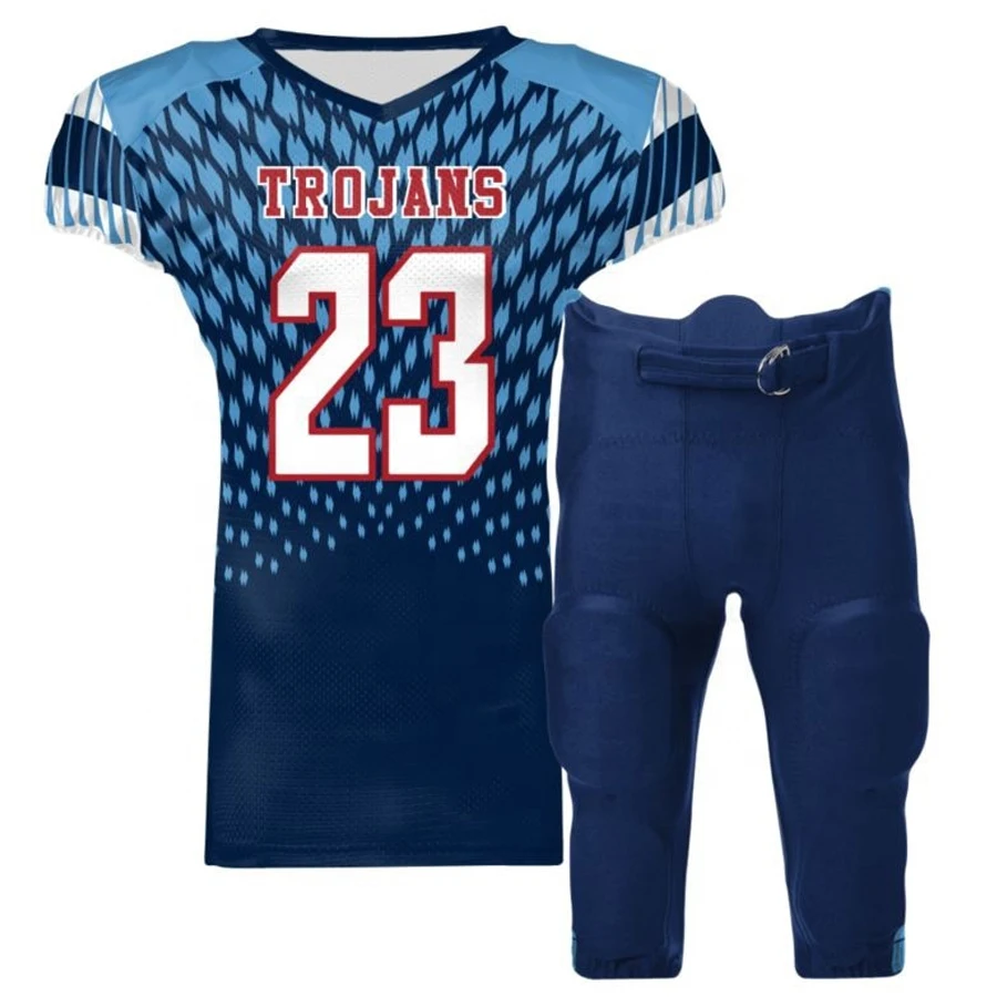 Custom Sublimated American Football Uniform Practice Team Youth Kid Mesh American Rugby Football Jersey