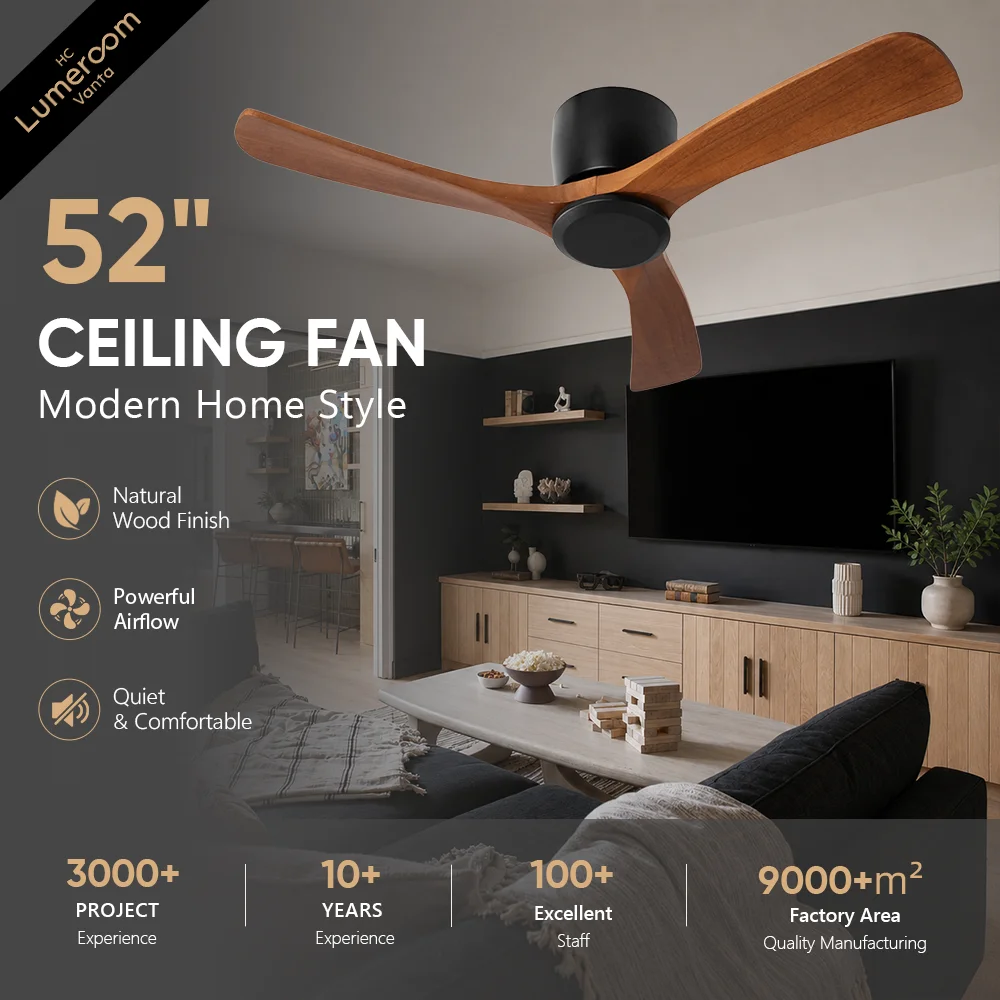Ceiling Fan, APP, 35W, Wood+Metal - detail 2