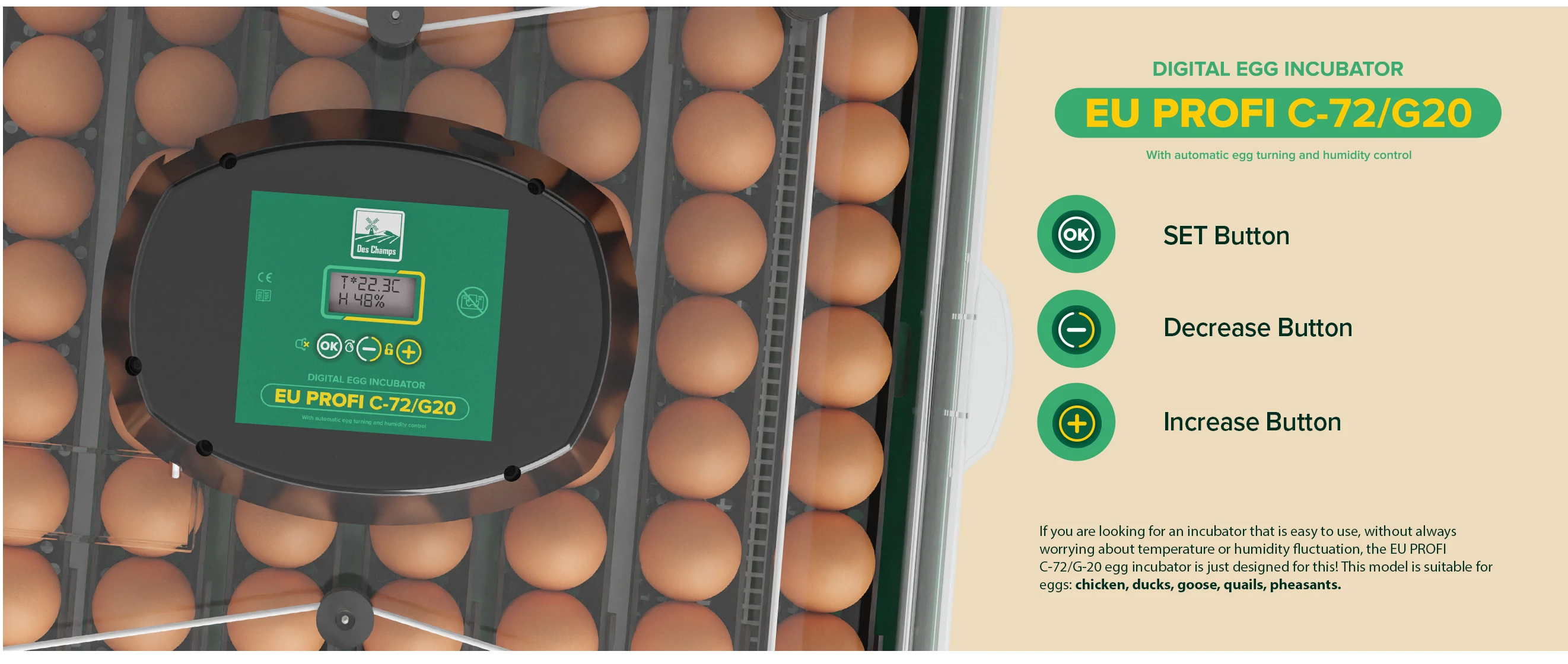 Eggs Capacity and Fan, PROFI, C-72 - detail 8