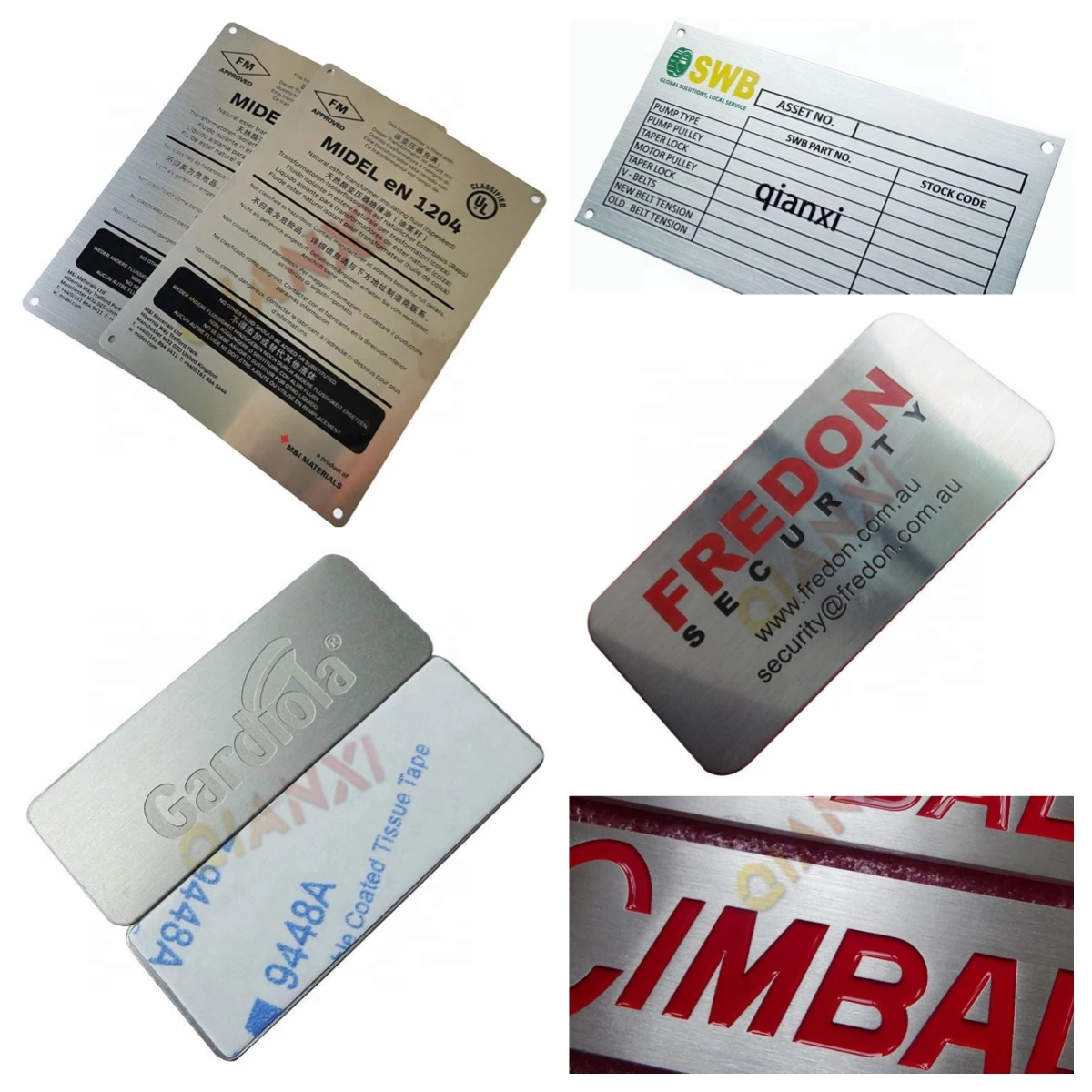product custom sublimation metal etched stainless steel nameplate with black painted brushed-2