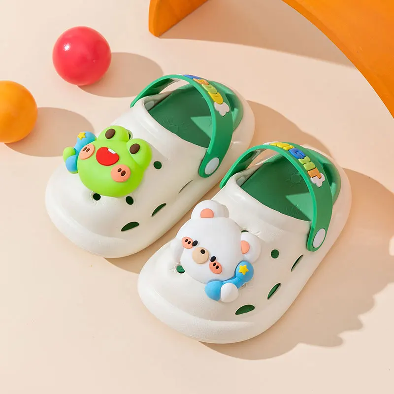 Cross Border Children Shoes Summer Baby Indoor Soft-Soled Non-Slip Slippers Eva Soft Hole Beach Garden Shoes For Gift