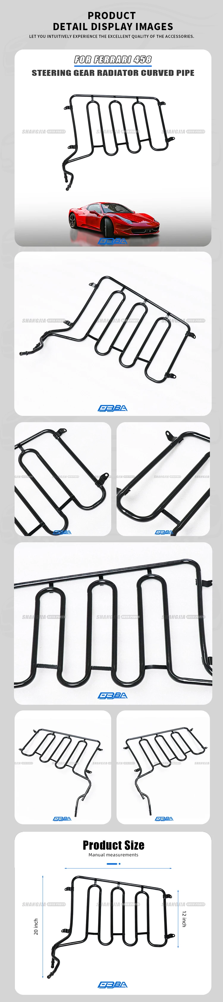 High Quality Aluminum Steering Gear Radiator For Ferrari F458 Italia Speciale Spider 266603 Efficient Heat Sink Cooler For Car manufacture