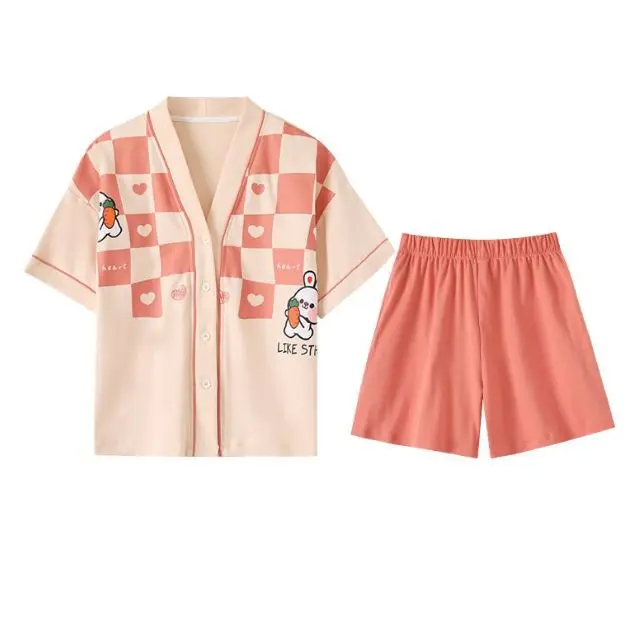 Wholesale Spring Summer Men's Pajamas Suit Modal Breathable Short Sleeved underwear  Plus Size Home Wear Sleepwear Set