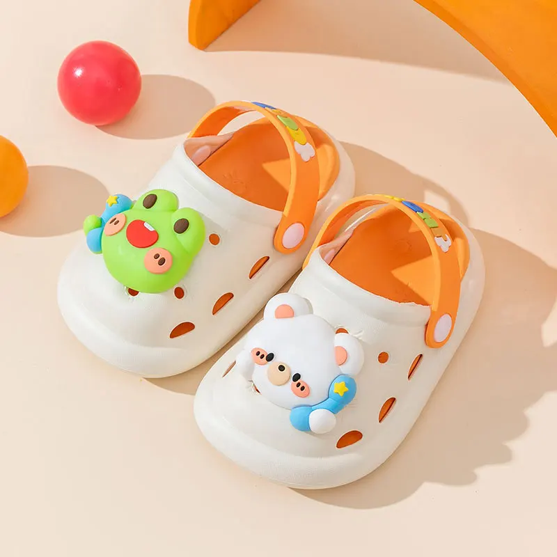 Cross Border Children Shoes Summer Baby Indoor Soft-Soled Non-Slip Slippers Eva Soft Hole Beach Garden Shoes For Gift