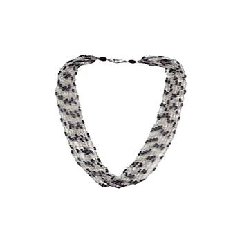 classy look White and black small beads stone Necklace Artificial Jewellery AJN15 in good price from indian supplier