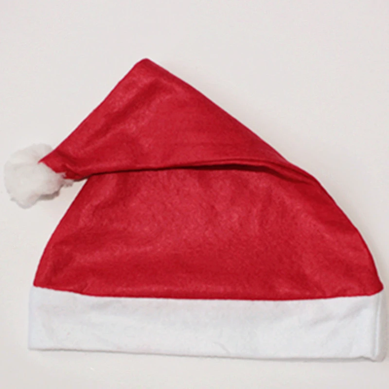 Custom Logo Wholesale High Quality Christmas Festival Hats Polyester Breathable Winter Season Comfortable Santa Hats OEM