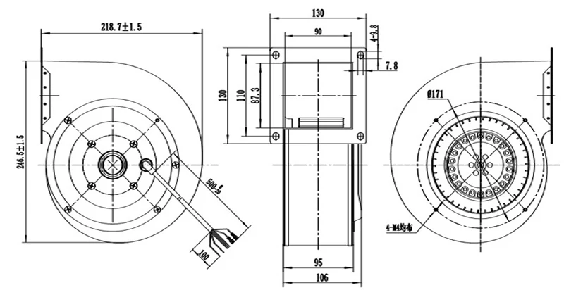 Forward Impeller, 160mm, Centrifugal, 185 - detail 20