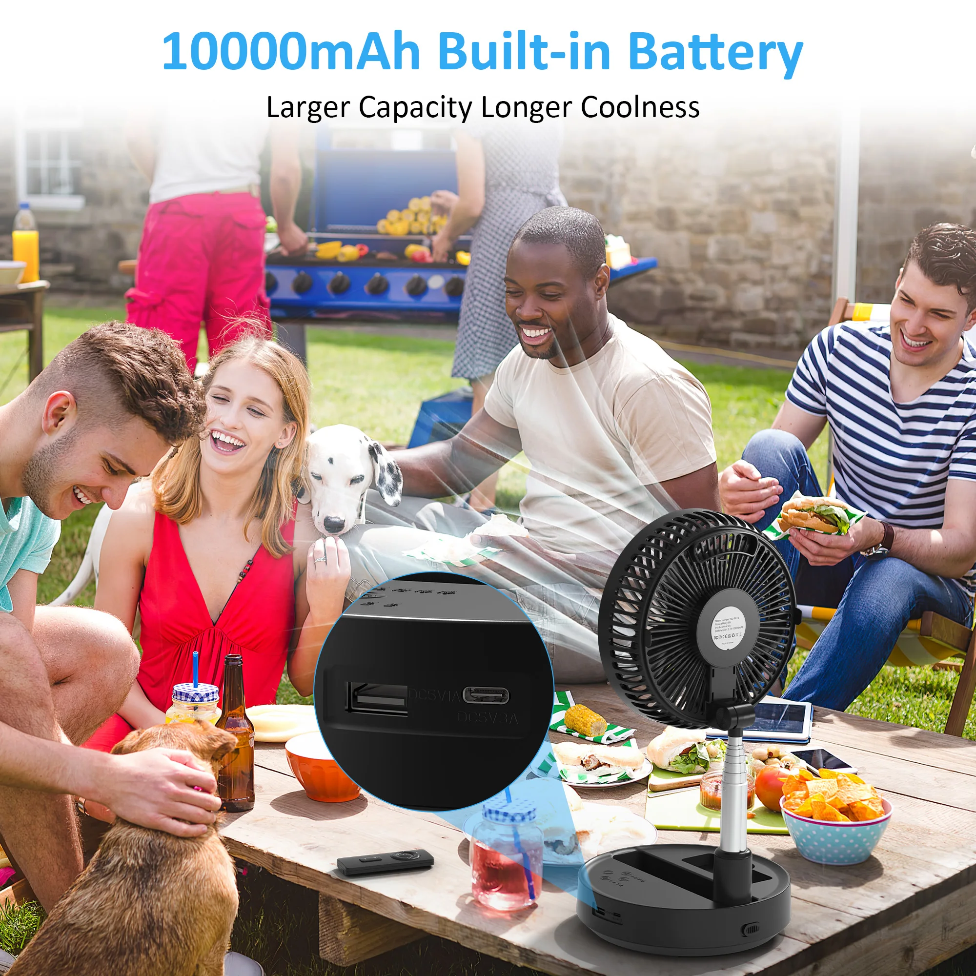 Table Fan, USB, 5V, Battery - detail 14