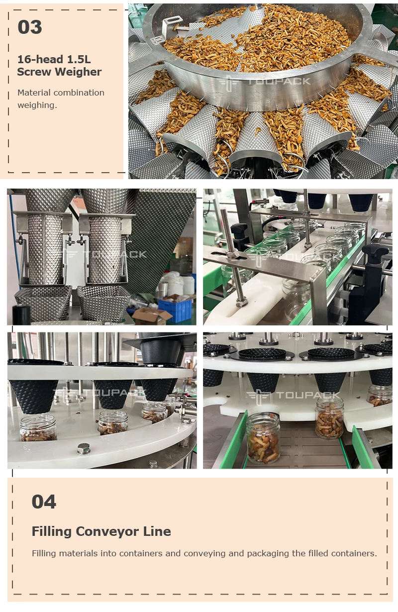 Automatic Multihead Weigher Packing Machine for Food Industry with 5-50 Bag/min Granule Filling