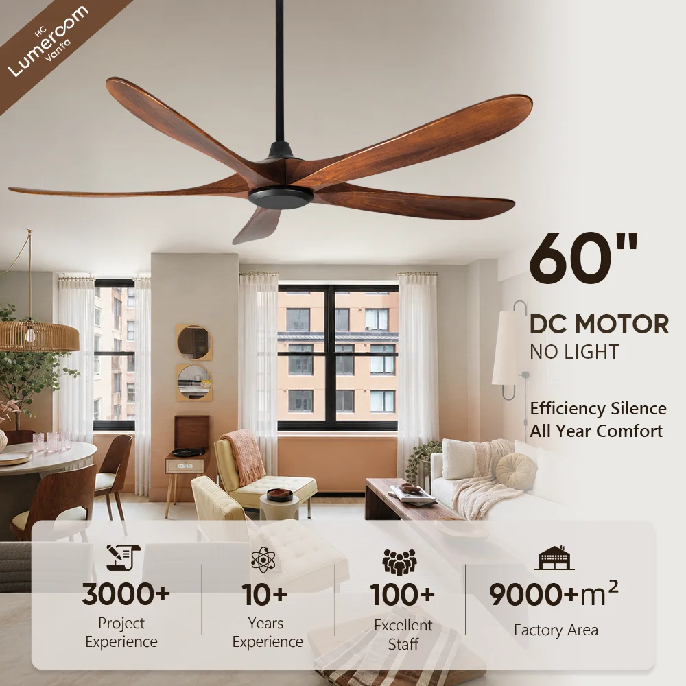 Ceiling Fan, 50 W(0.07hp), Solid Wood + Metal - detail 2