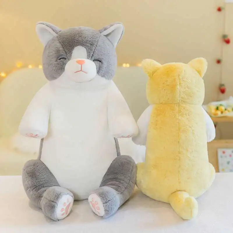 Cross Border Cute Funny Cartoon Big Size Stuffed Animal Cat Plush Pillow For Home Decoration And Gift