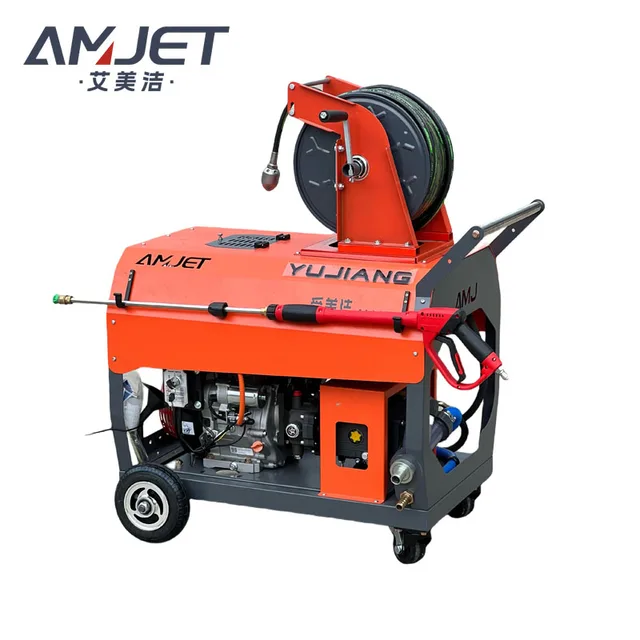 Diesel Engine Cold Water High Pressure Washer Water Jet Sewer Cleaning Machine sewer jetter machines