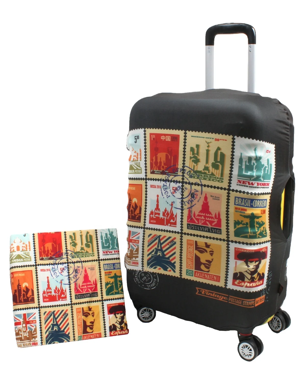de begeleiding Schuine streep venijn Stamp Collection Spandex Luggage Cover Made In Turkey Elastic Fabric Oem  Accepted Suitcase Cover Koffer Maletas Valise Cover - Buy Neoprene Luggage  Cover Suitcase Cover Bag Parts Accessories Spandex Fabric Protector Troler
