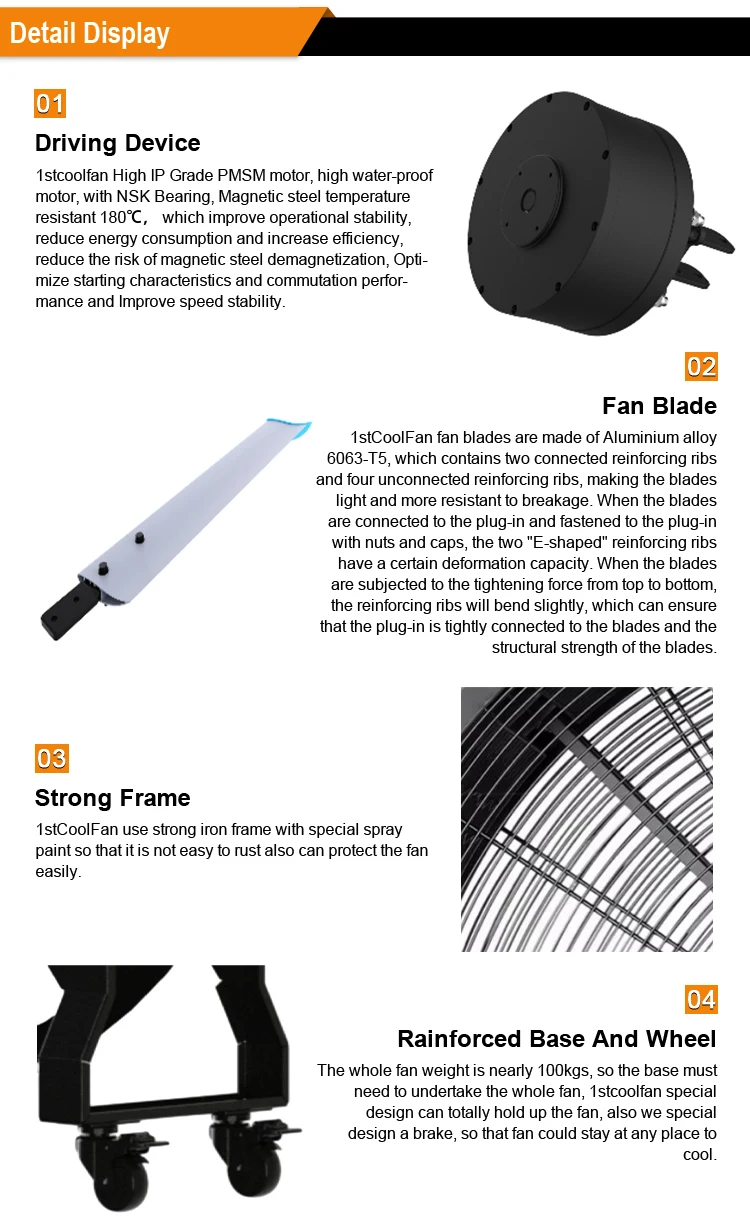 Freestanding Portable Hvls Fan, 0.75KW, 200 - detail 4