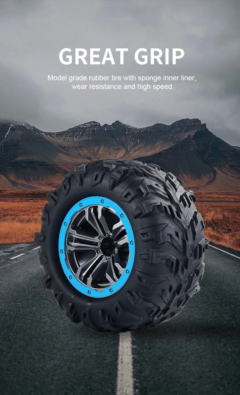 RTR Rugged RC Truck 1:12 Scale 35km/h High-Speed Car with Metal Frame & 2.4Ghz Remote Off-Road Adventure Gift for Teens & Adults