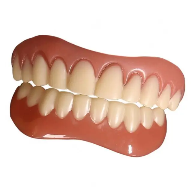 Upper and lower False teeth cover Perfect Smile Veneers Comfort Fit Flex Denture Paste  braces for Double row of teeth