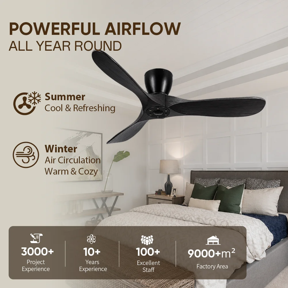 Ceiling Fan, USA, 35W(0.05hp), Solid Wood + Metal - detail 4