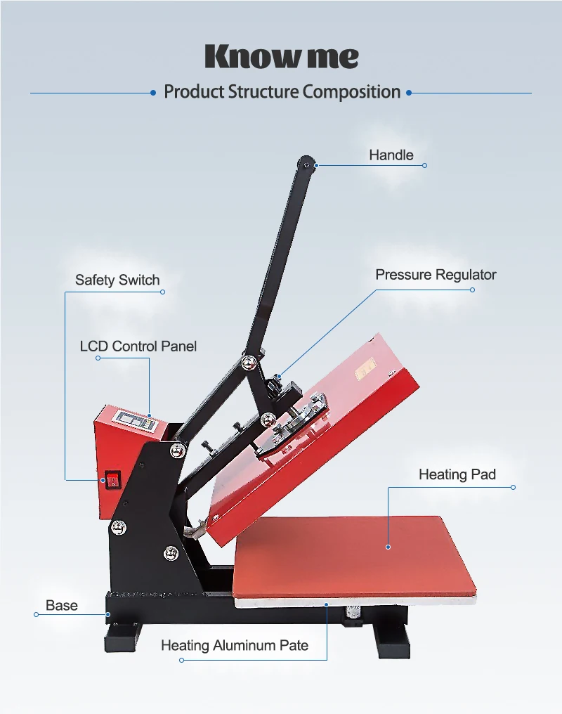 High Quality Drawer Type Manual High Pressure Heat Press Machine X