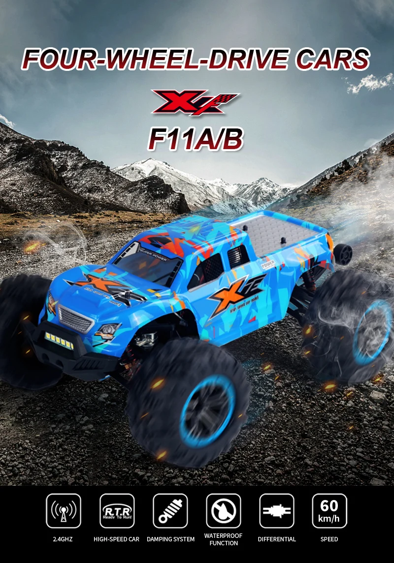 RTR Rugged RC Truck 1:12 Scale 35km/h High-Speed Car with Metal Frame & 2.4Ghz Remote Off-Road Adventure Gift for Teens & Adults