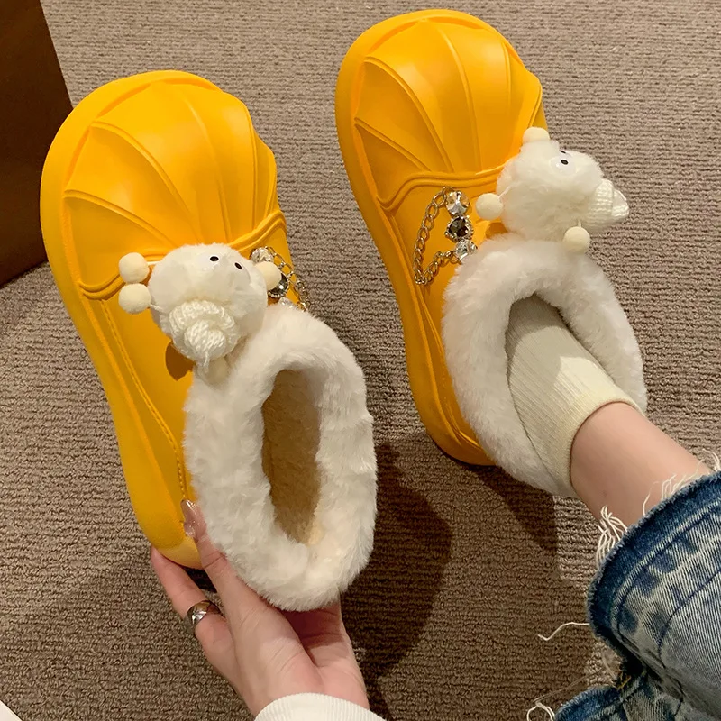 2023 Wholesale Cheap Slippers Unisex Slides Ladies Winter Indoor Flat Warm House Slippers