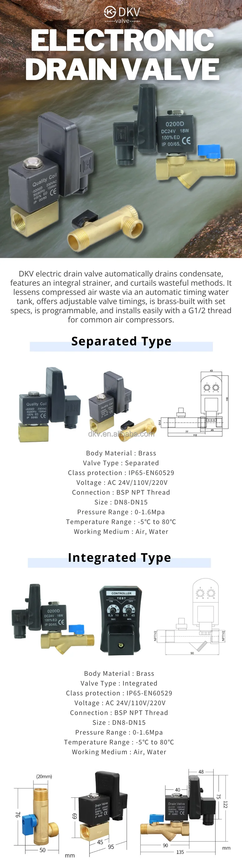 Solenoid Valve, DKV, Brass - detail 2