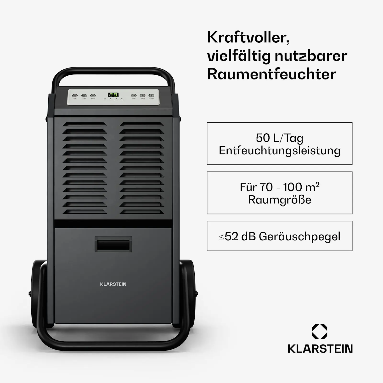 Dehumidifier, 50L, Portable, 80-100, m2 - detail 4