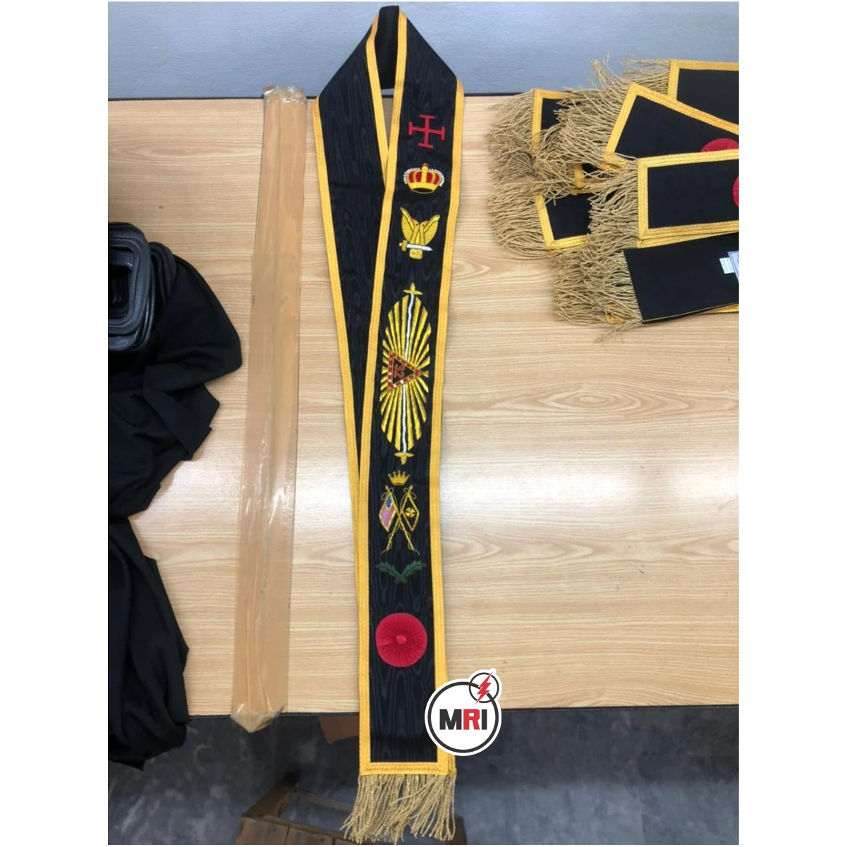 Masonic Regalia Nd Degree Scottish Rite Gold Embroidered Black