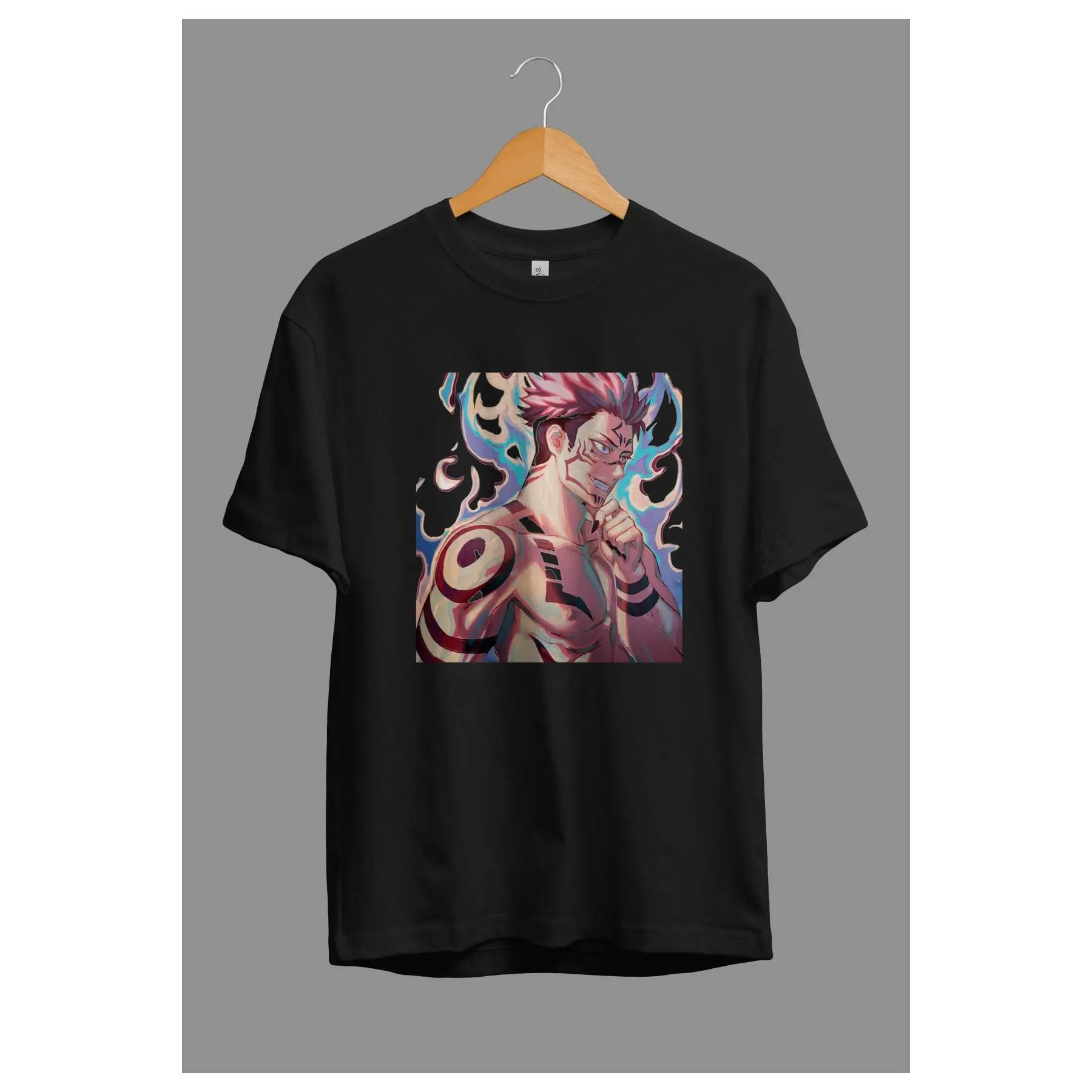 Oversize Jujutsu Kaisen Sukuna Ryomen Anime Character Printed Design T