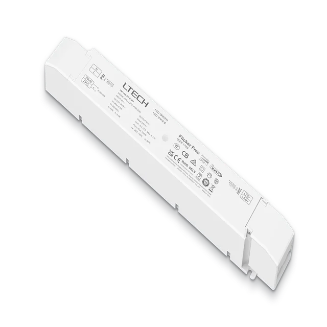 Ltech Ul Erp全负载100w 24vdc Dali 2 Dt6调光驱动器lm 100 24 g1d2恒压无闪烁可调光dali2驱动器