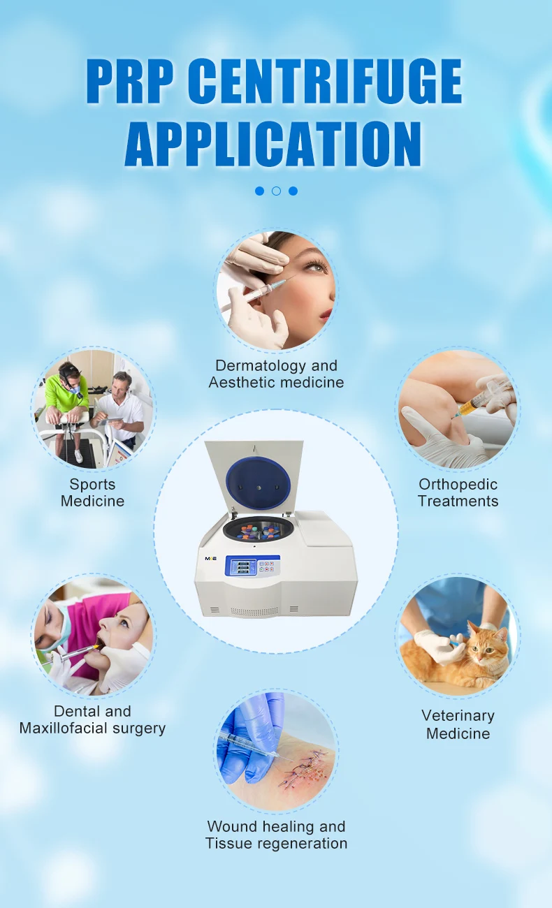 Professional 8 Hole 100ml Low Noise Blood Centrifuge with 6080xg for Dental PRP/PRF Separation