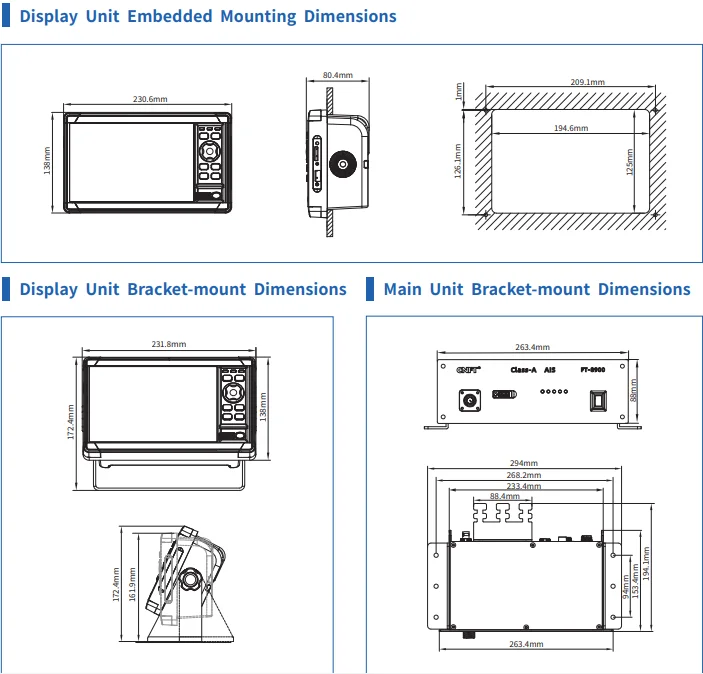 FT-8900  Class a   AIS  Transponder  with AIS Pilot Plug  / CNFT  Class  a  Automatic Identification System