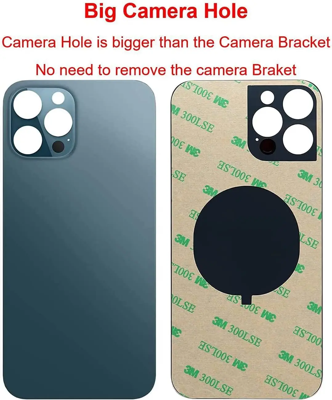 Back Cover For Iphone Rear Back Glass With Big Camera Hole Buy