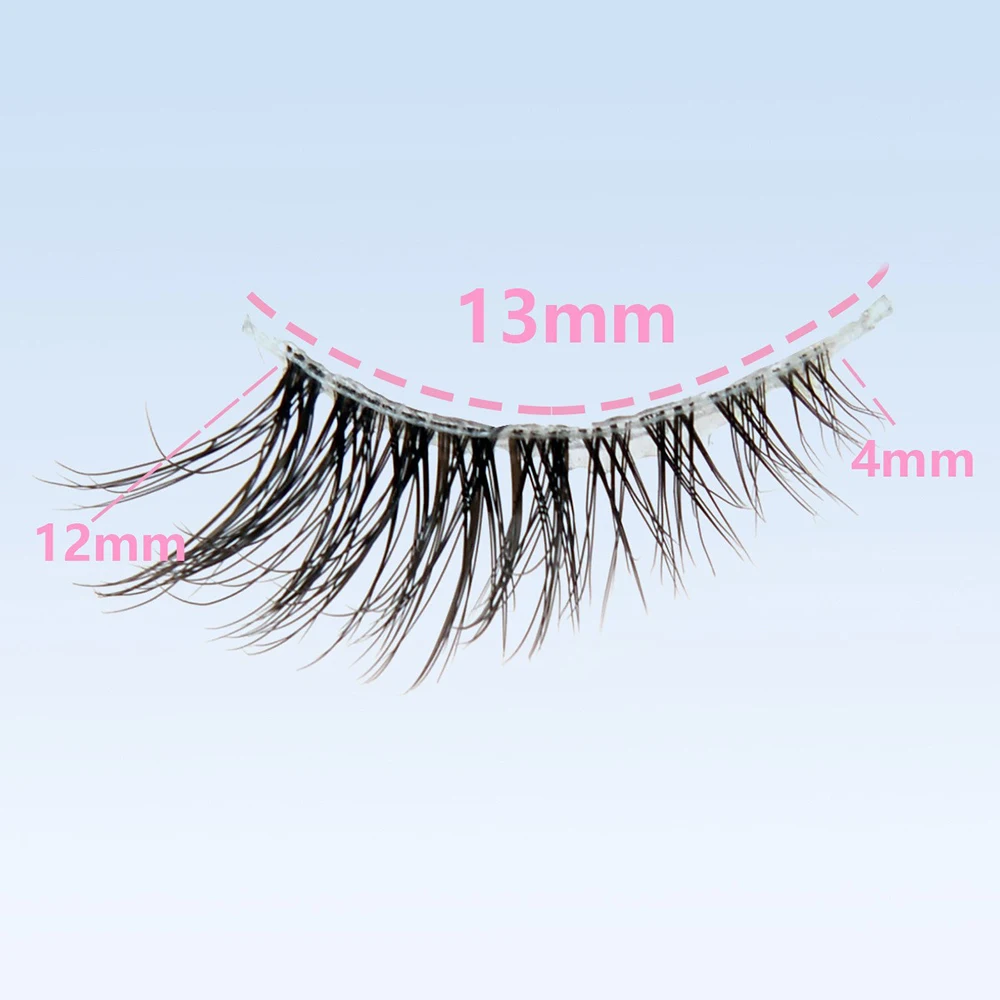 Pairs Transparent Clear Band Eyelashes Cat S Eye Clear Stem False